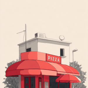 Red Storefront Wallpapers – Hand Drawn Series